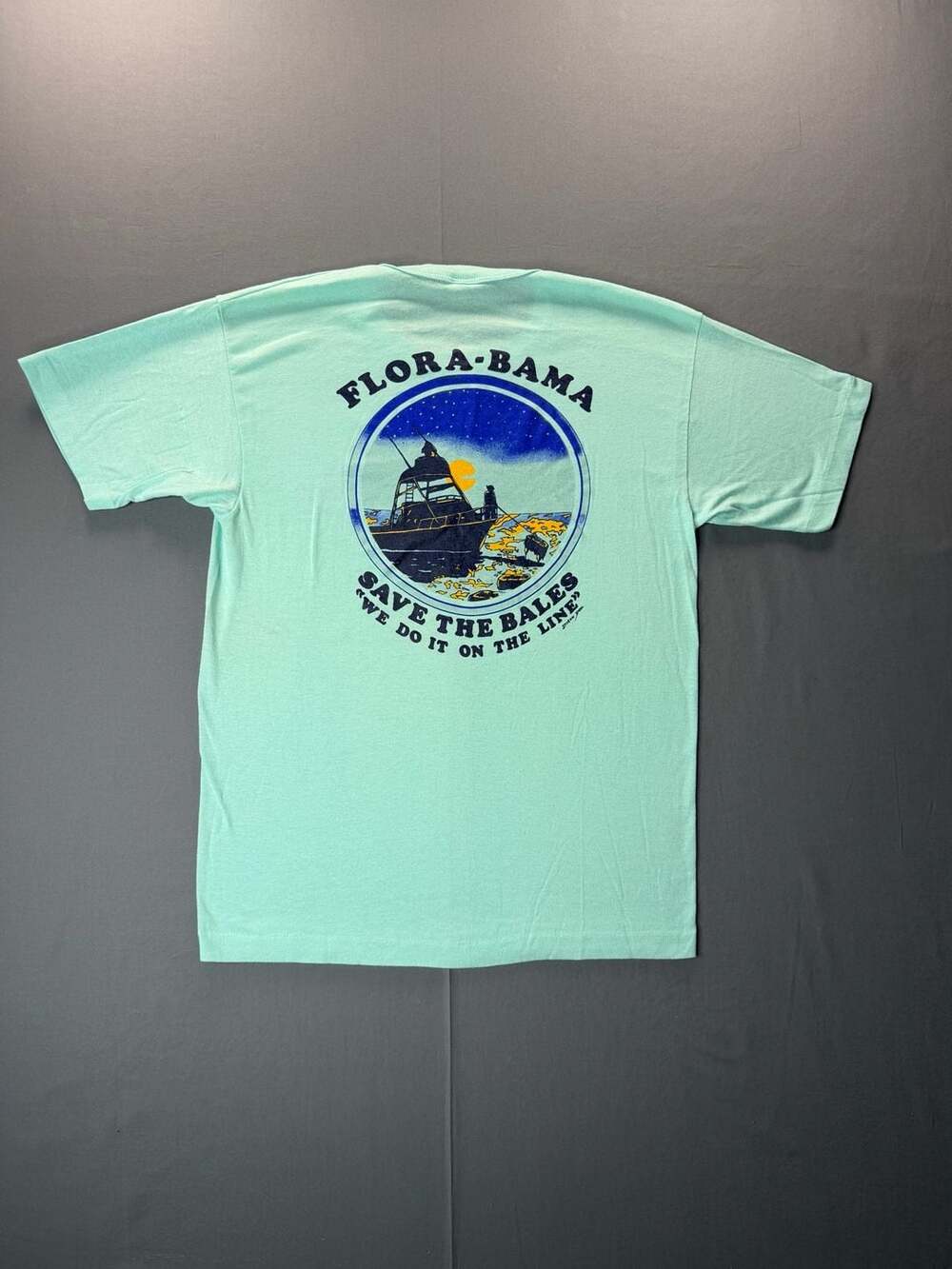 True Vintage 70’s Flora-Bama Save The Bales M Vintage Graphic T-Shirt Mint Green